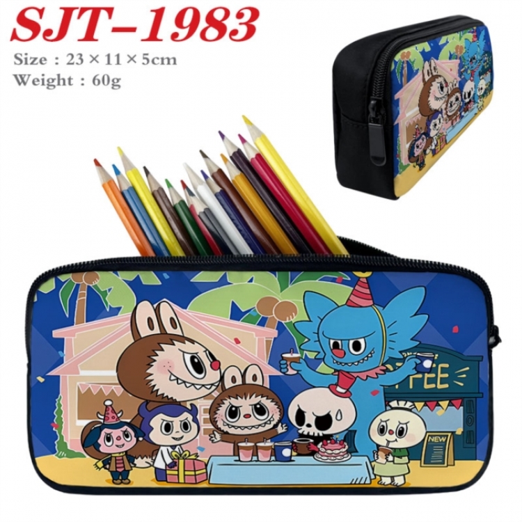 Labubu Anime nylon student pencil case 23x11x5cm 