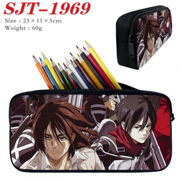 Shingeki no Kyojin Anime nylon student pencil case 23x11x5cm 
