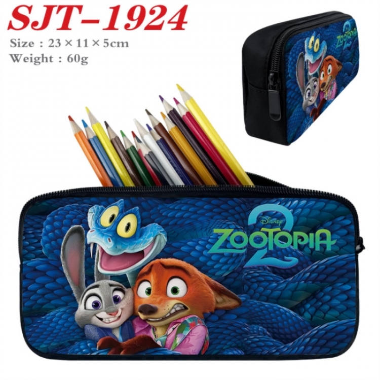 Zootopia Anime nylon student pencil case 23x11x5cm 