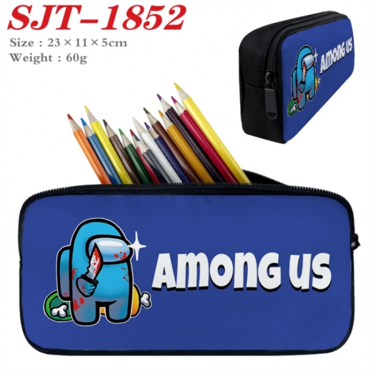 Among Us Anime nylon student pencil case 23x11x5cm 