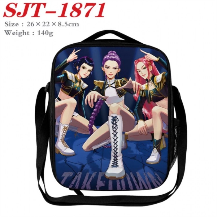 K-Pop:Demon Hunters Anime Lunch Bag Crossbody Bag 26x22x8.5cm 