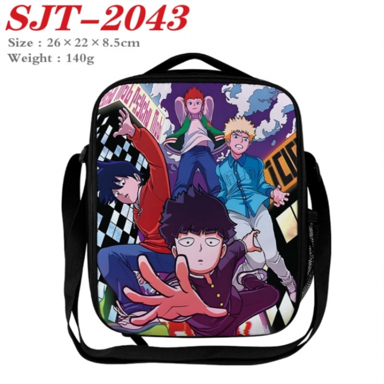 Mob Psycho 100 Anime Lunch Bag Crossbody Bag 26x22x8.5cm 