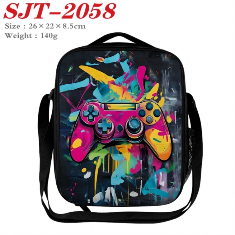 GamePad Anime Lunch Bag Crossbody Bag 26x22x8.5cm 