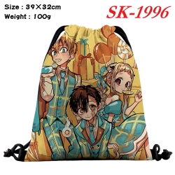 Toilet-bound Hanako-kun cartoon Waterproof Nylon Full Color Drawstring Pocket 39x32cm
