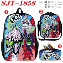 DANDADAN Anime nylon canvas backpack pencil case crossbody bag three piece set 45x33x14cm