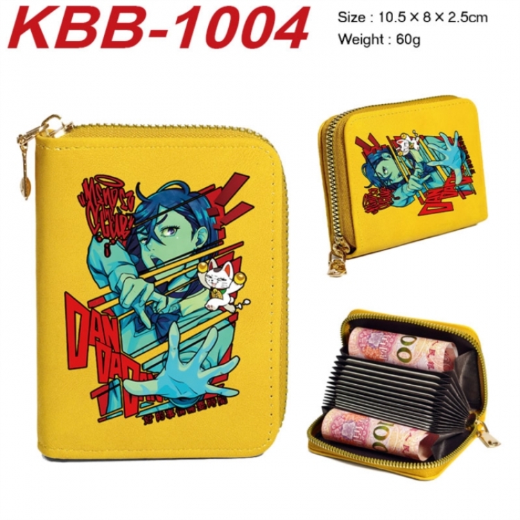 DANDADAN Anime-themed bank card zipper cardholder with dimensions 10.5x8x2.5cm