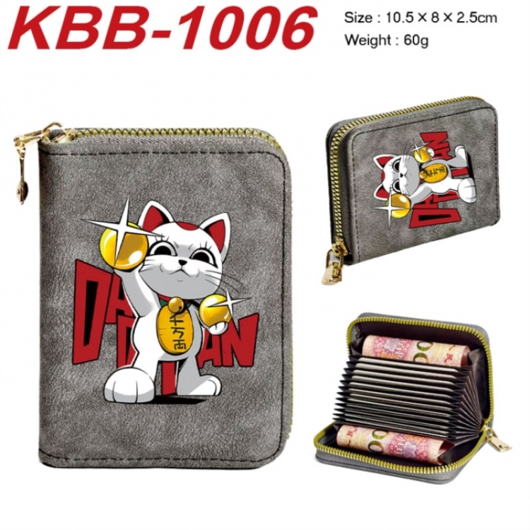 DANDADAN Anime-themed bank card zipper cardholder with dimensions 10.5x8x2.5cm