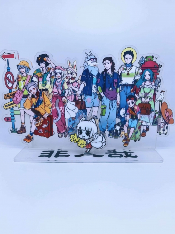 Deviant Cartoon peripheral  Anime Laser Acrylic Humanoid  keychain big Standing Plates 15.8cm