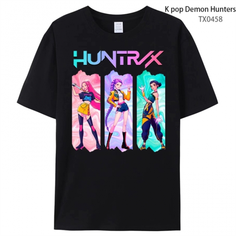 K-Pop:Demon Hunters Anime peripheral printed pure cotton T-shirt from S to 4XL