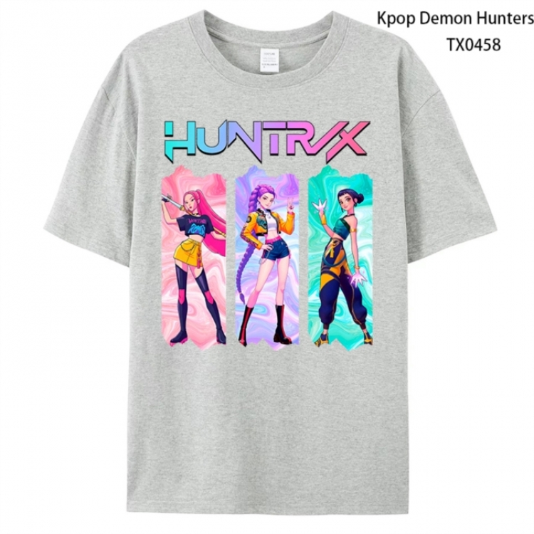 K-Pop:Demon Hunters Anime peripheral printed pure cotton T-shirt from S to 4XL