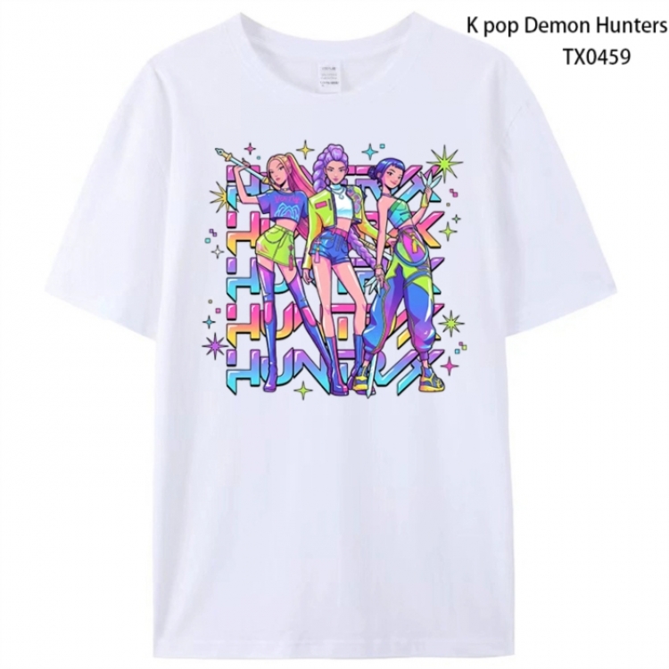 K-Pop:Demon Hunters Anime peripheral printed pure cotton T-shirt from S to 4XL