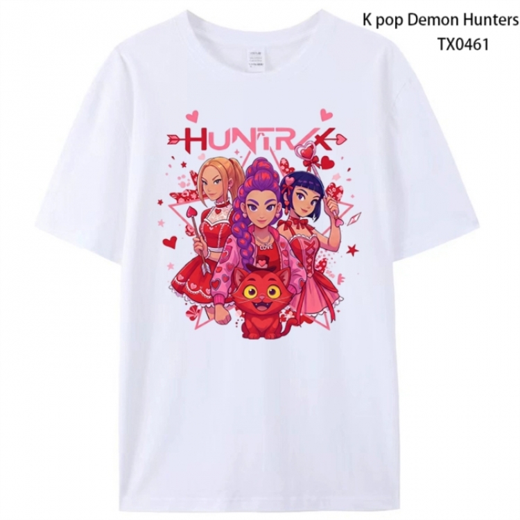 K-Pop:Demon Hunters Anime peripheral printed pure cotton T-shirt from S to 4XL