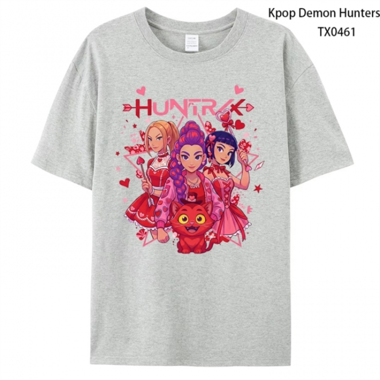 K-Pop:Demon Hunters Anime peripheral printed pure cotton T-shirt from S to 4XL