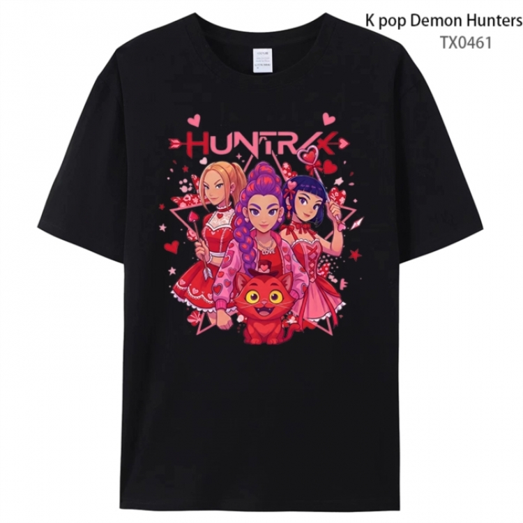 K-Pop:Demon Hunters Anime peripheral printed pure cotton T-shirt from S to 4XL