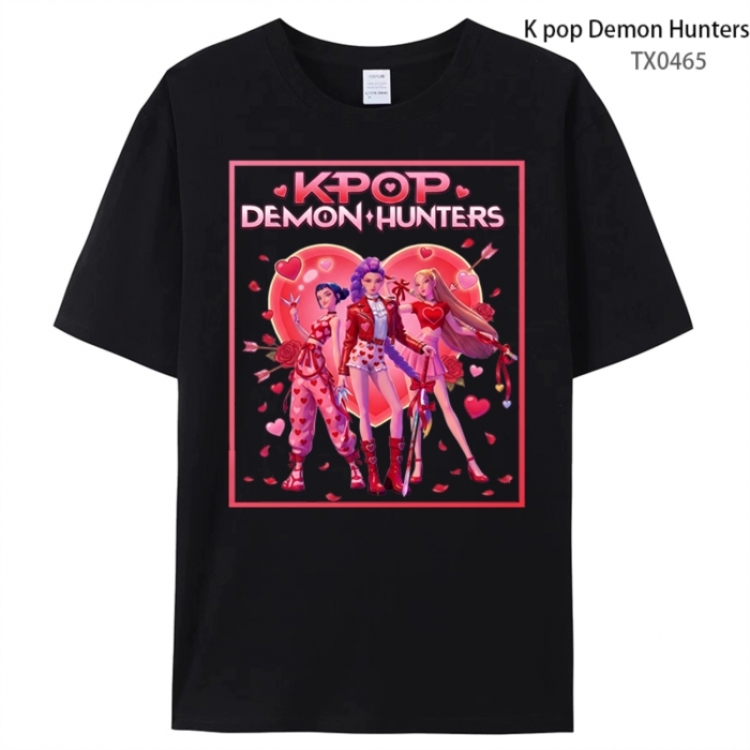 K-Pop:Demon Hunters Anime peripheral printed pure cotton T-shirt from S to 4XL