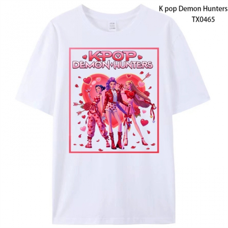 K-Pop:Demon Hunters Anime peripheral printed pure cotton T-shirt from S to 4XL