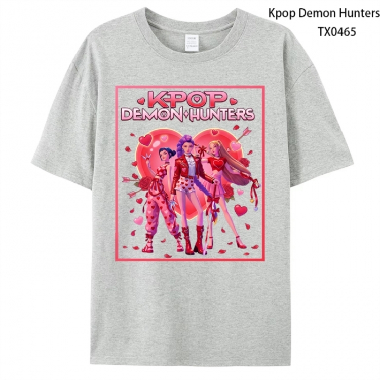 K-Pop:Demon Hunters Anime peripheral printed pure cotton T-shirt from S to 4XL