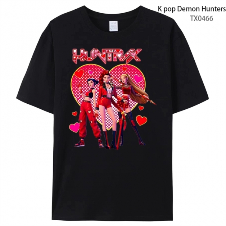 K-Pop:Demon Hunters Anime peripheral printed pure cotton T-shirt from S to 4XL