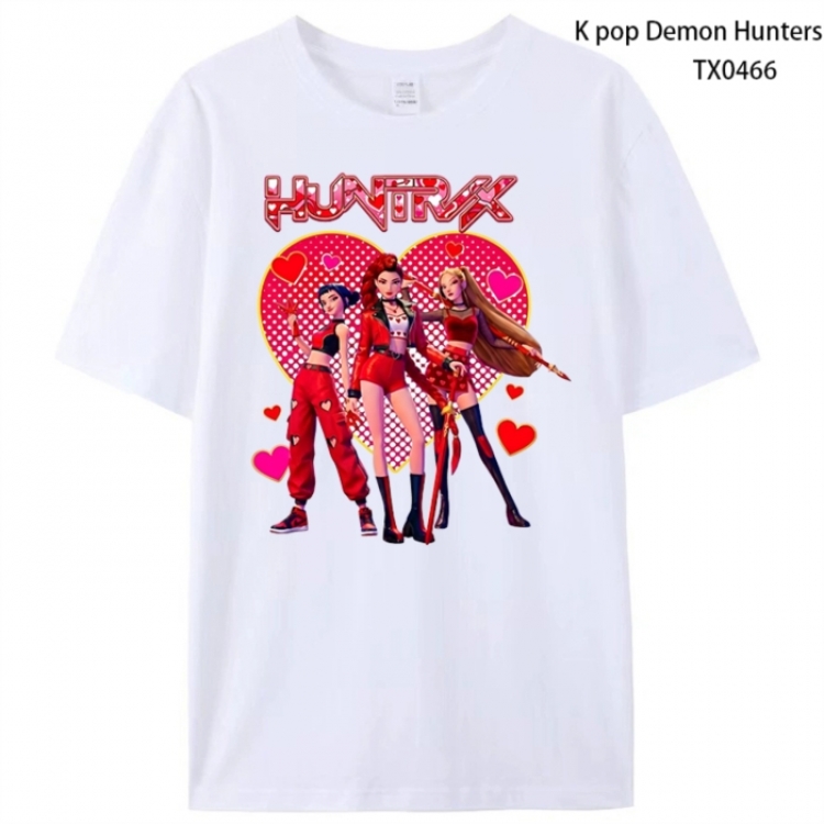 K-Pop:Demon Hunters Anime peripheral printed pure cotton T-shirt from S to 4XL