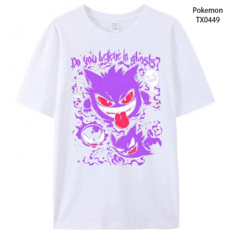 Pokemon Anime peripheral printed pure cotton T-shirt from S to 4XL