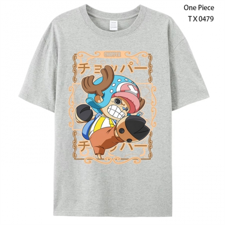 One Piece Anime peripheral printed pure cotton T-shirt from S to 4XL
