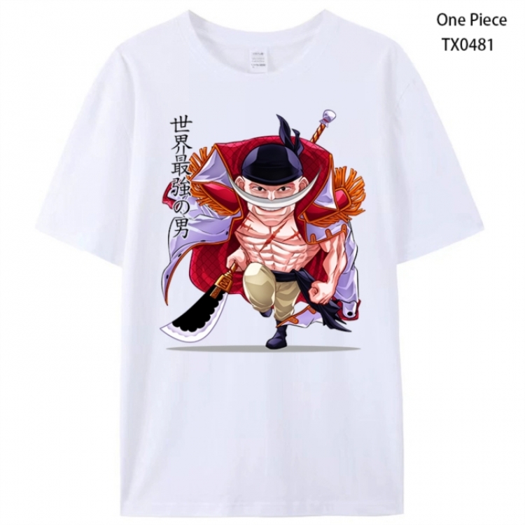 One Piece Anime peripheral printed pure cotton T-shirt from S to 4XL