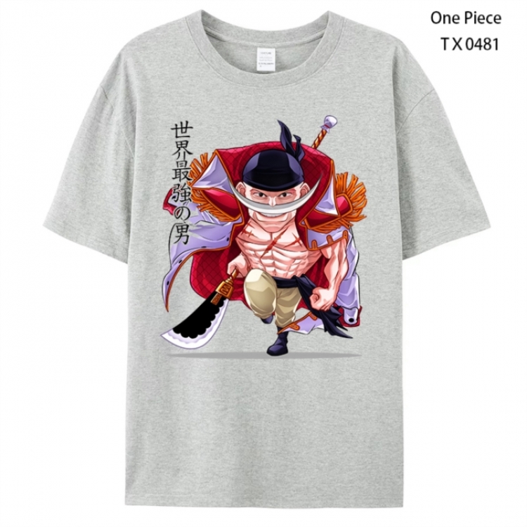 One Piece Anime peripheral printed pure cotton T-shirt from S to 4XL