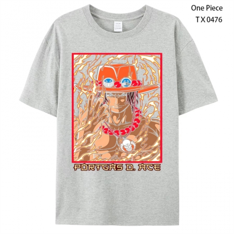 One Piece Anime peripheral printed pure cotton T-shirt from S to 4XL
