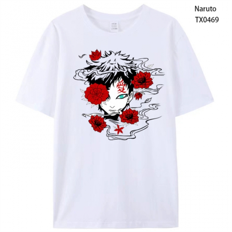 Naruto Anime peripheral printed pure cotton T-shirt from S to 4XL