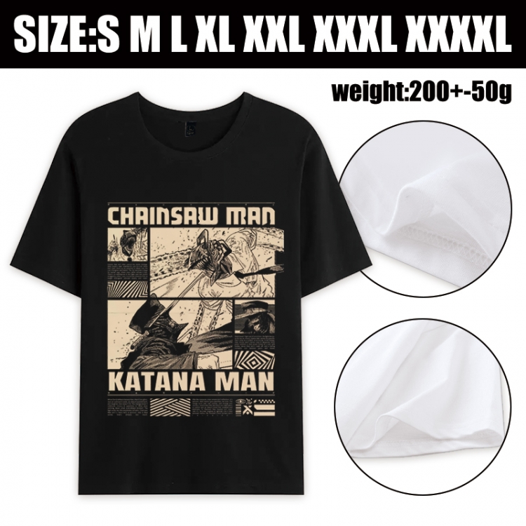 Chainsaw Man Anime printed pure cotton short sleeved T-shirt from S to 4XL