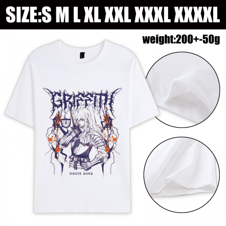 Berserk Anime printed pure cotton short sleeved T-shirt from S to 4XL