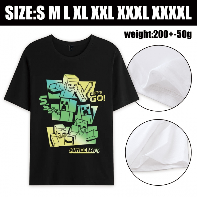 Minecraft Anime printed pure cotton short sleeved T-shirt from S to 4XL