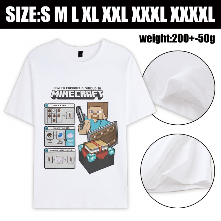 Minecraft Anime printed pure cotton short sleeved T-shirt from S to 4XL