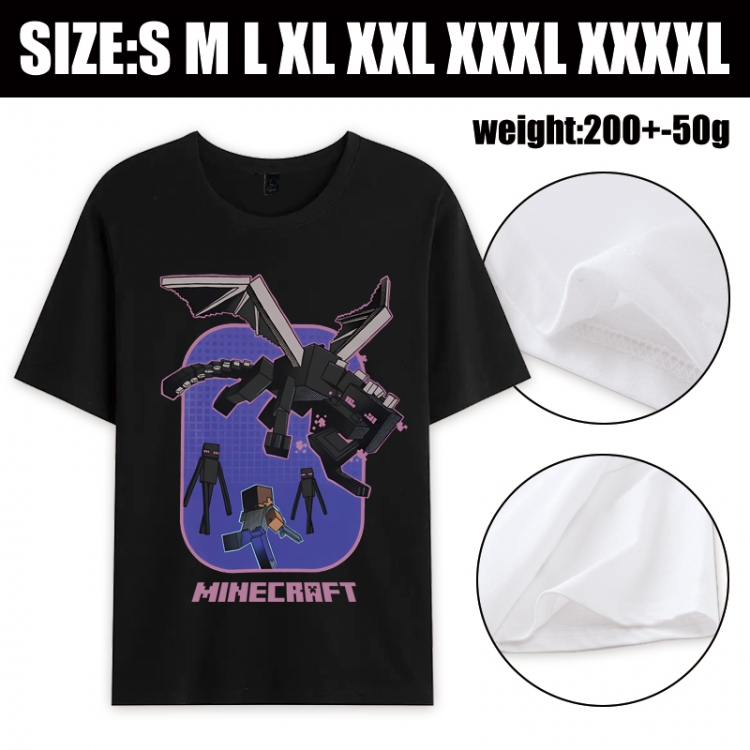Minecraft Anime printed pure cotton short sleeved T-shirt from S to 4XL