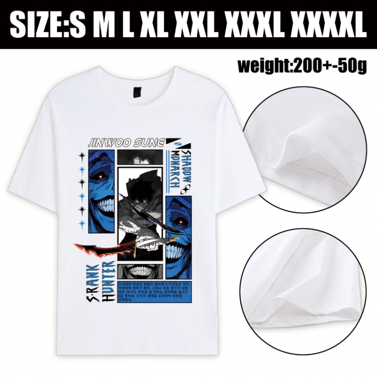 Solo Leveling:Arise Anime printed pure cotton short sleeved T-shirt from S to 4XL
