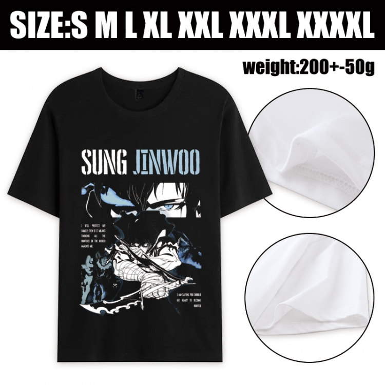 Solo Leveling:Arise Anime printed pure cotton short sleeved T-shirt from S to 4XL