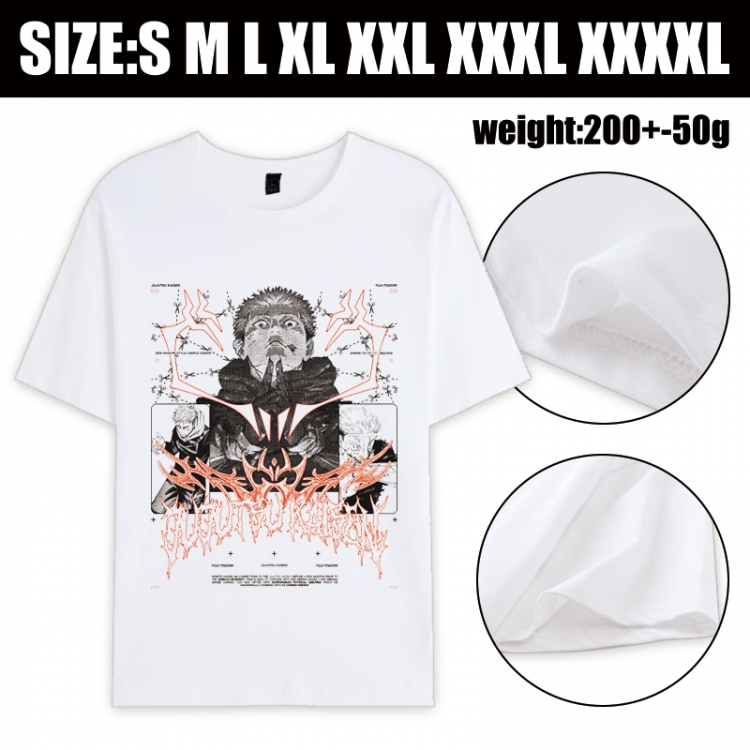 Jujutsu Kaisen Anime printed pure cotton short sleeved T-shirt from S to 4XL