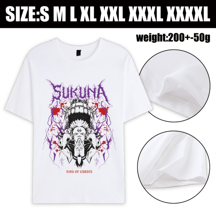 Jujutsu Kaisen Anime printed pure cotton short sleeved T-shirt from S to 4XL