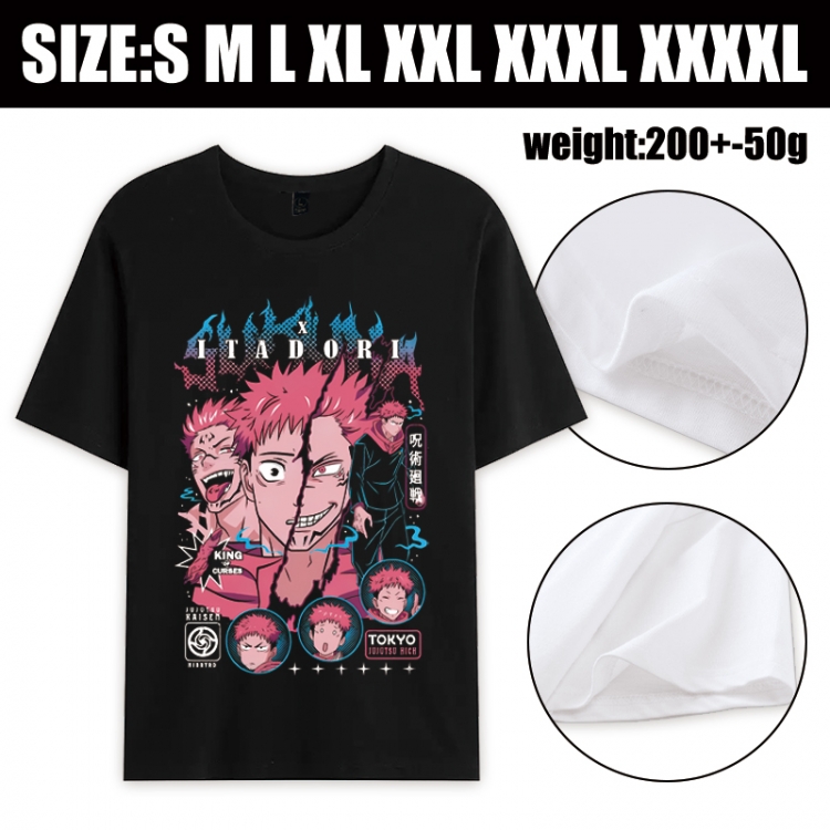 Jujutsu Kaisen Anime printed pure cotton short sleeved T-shirt from S to 4XL