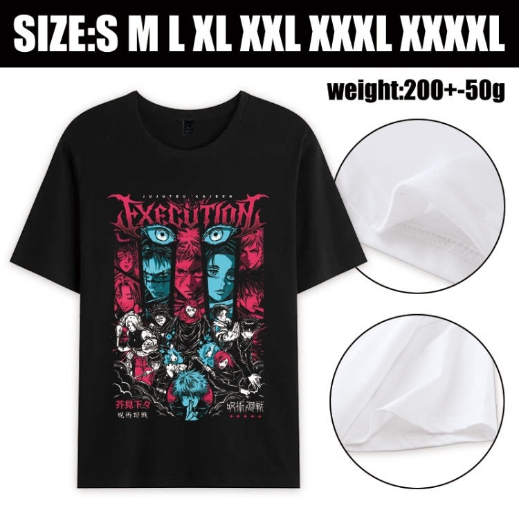 Jujutsu Kaisen Anime printed pure cotton short sleeved T-shirt from S to 4XL