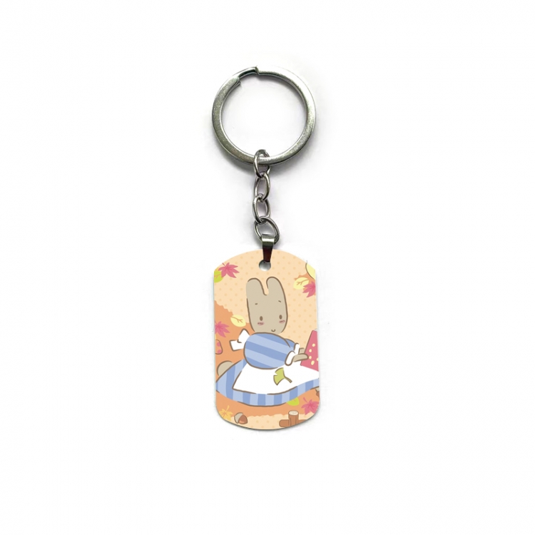 Sanrio Jasmine Rabbit Anime double-sided full-color printed keychain price for 5 pcs