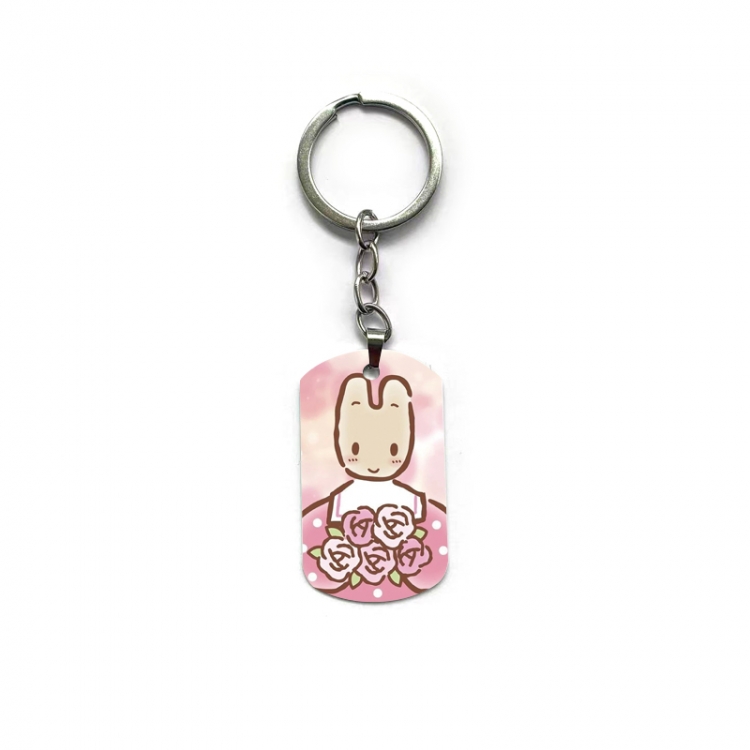 Sanrio Jasmine Rabbit Anime double-sided full-color printed keychain price for 5 pcs