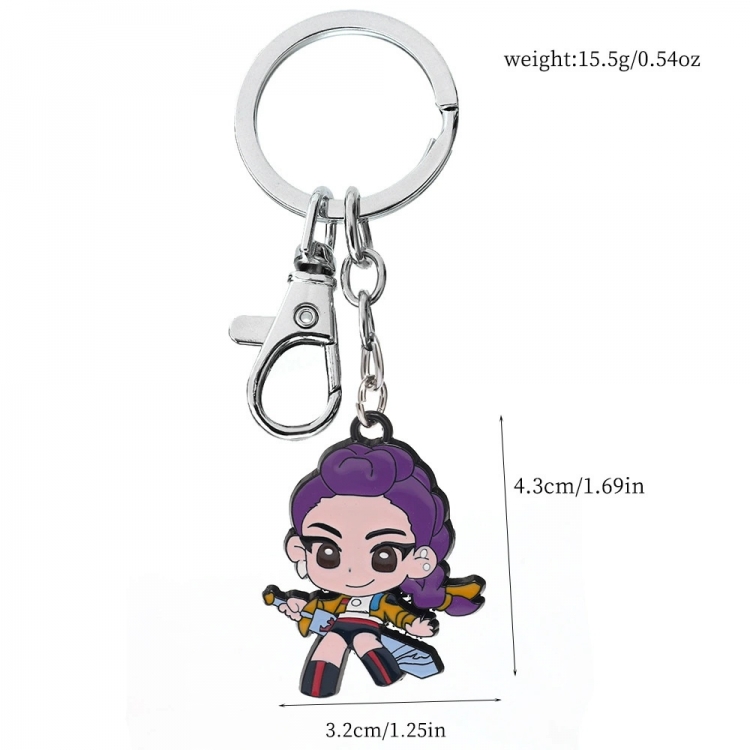 K-Pop:Demon Hunters Metal keychain cartoon bag pendant OPP bagged price for 5 pcs
