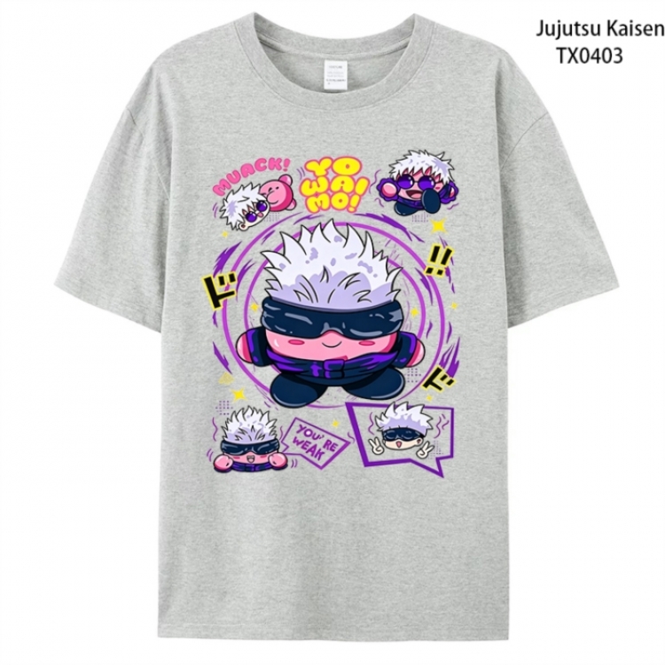 Jujutsu Kaisen Anime peripheral printed pure cotton T-shirt from S to 4XL