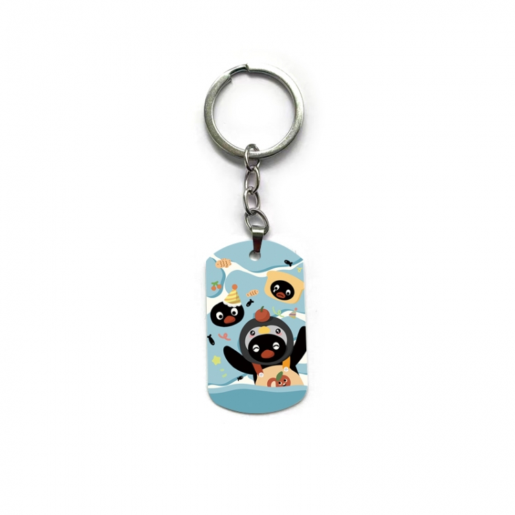 Pingu Anime double-sided full-color printed keychain price for 5 pcs