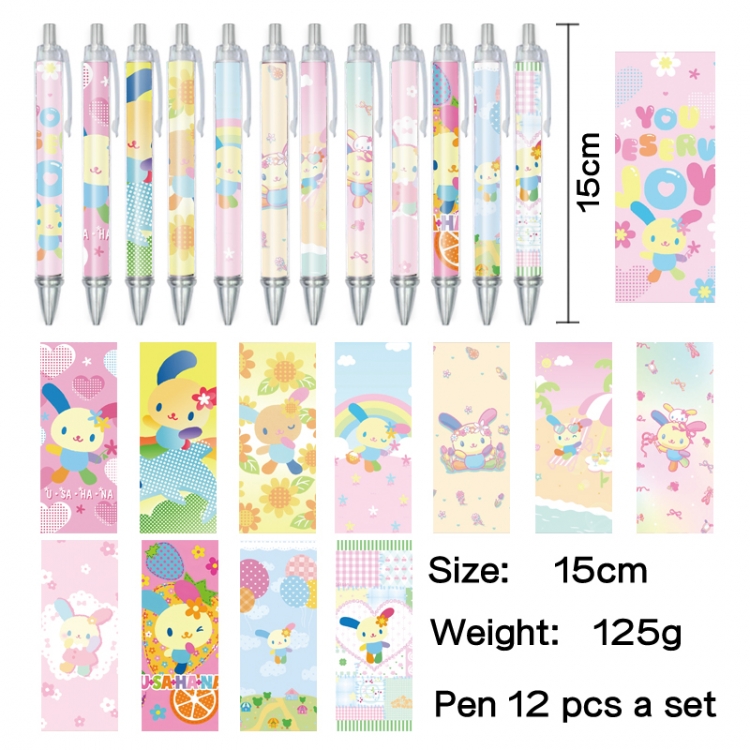Sanrio Anime peripheral student color picture ballpoint pen neutral pen 15cm a set of 12
