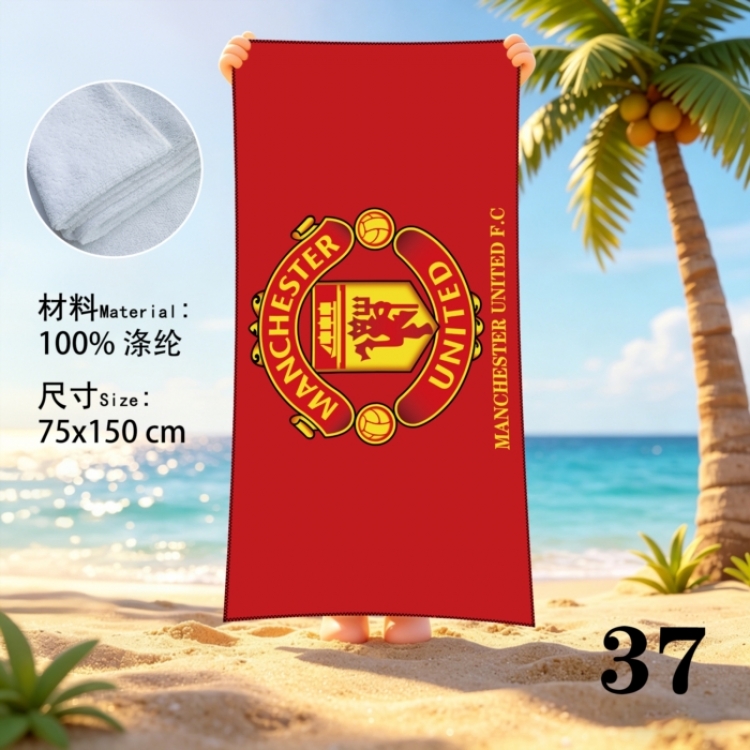 Football Anime peripheral beach towel sweatshirt 75x150cm