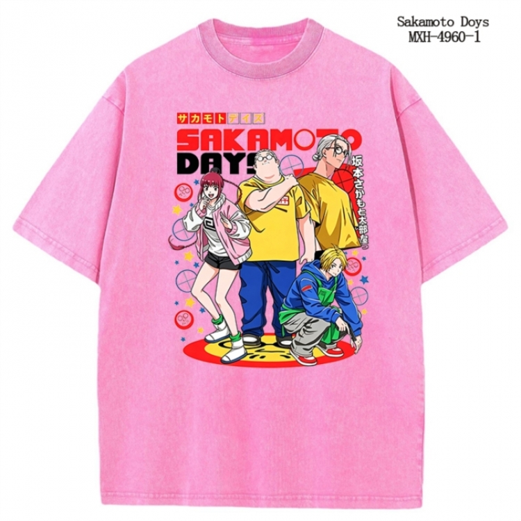 SAKAMOTO DAYS Anime peripheral pure cotton washed and worn T-shirt from S to 2XL