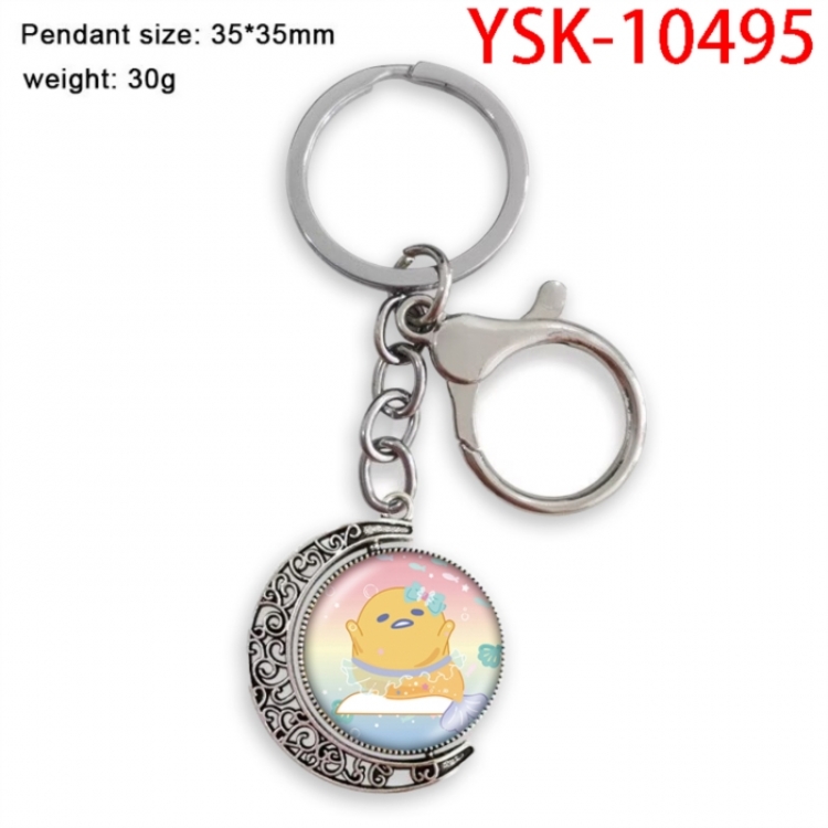 Sanrio Anime double-sided crystal rotating gemstone keychain pendant price for 5 pcs