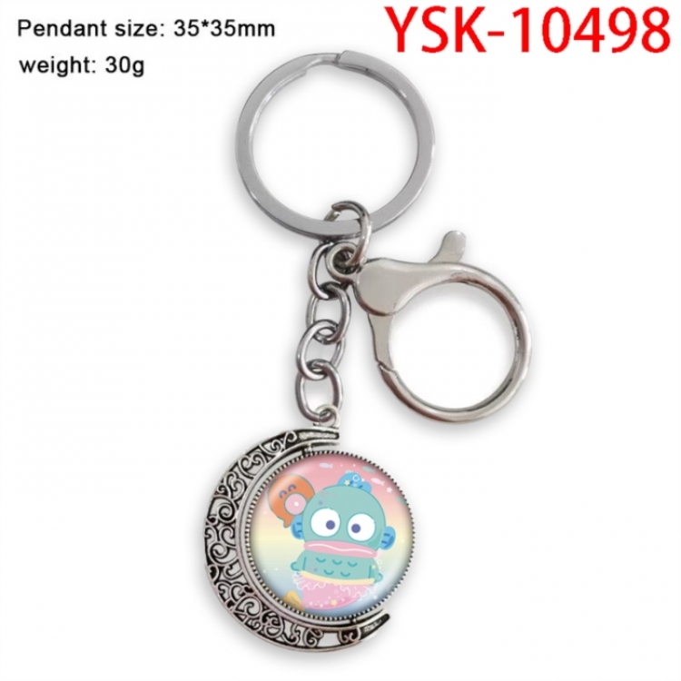 Sanrio Anime double-sided crystal rotating gemstone keychain pendant price for 5 pcs
